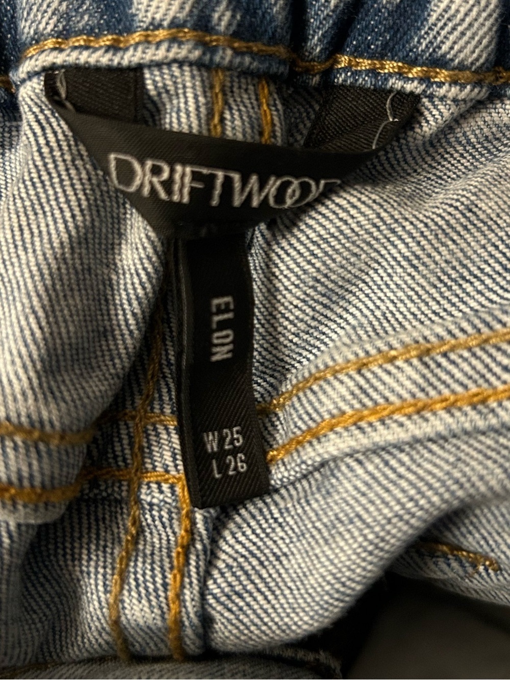 Driftwood "Elon" Star Embroidered Paper Bag Waist High-Rise Skinny Jeans Size 25 - Picture 2 of 8